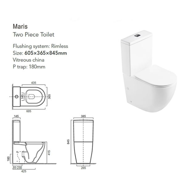 Maris - Back To Wall Toilet - Image 3