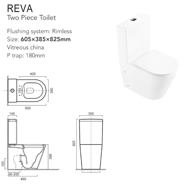 Reva - Back To Wall Toilet - Image 3