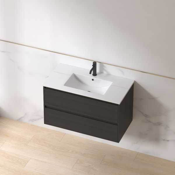 Everitt Wall Vanity - 600 / 750 / 900, Oak / Walnut - Image 3