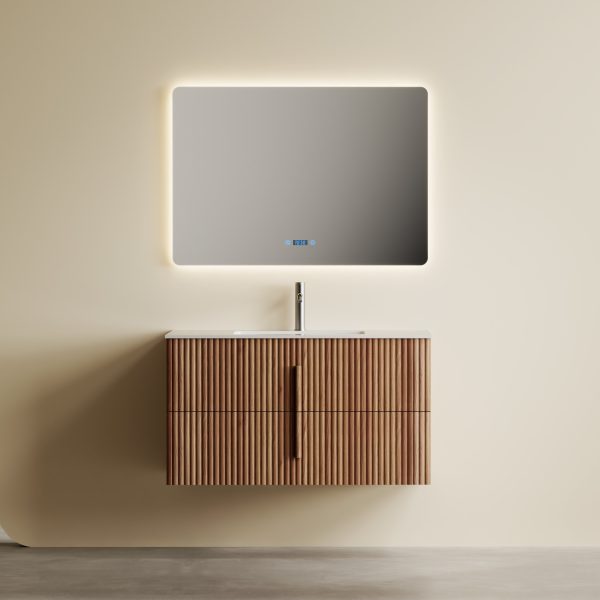 Lyra Wall Vanity, 600 / 800 / 1000, Oak / Walnut - Image 3