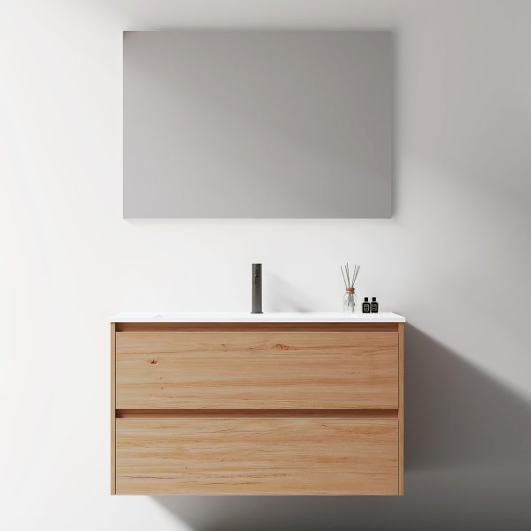 Hollis Wall Vanity - 600 / 800 / 1000 / 1200, Oak - Image 3