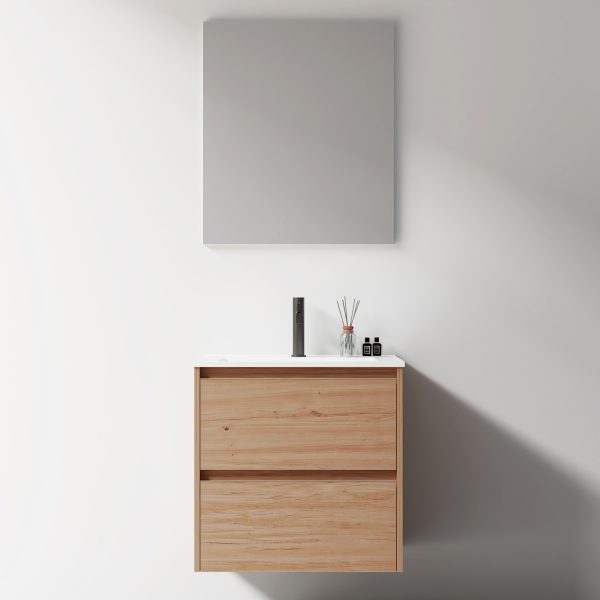 Hollis Wall Vanity - 600 / 800 / 1000 / 1200, Oak - Image 1