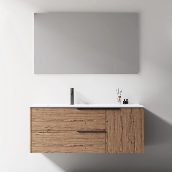 Elara Wall Vanity - 600 / 800 / 1000 / 1200, Oak - Image 4