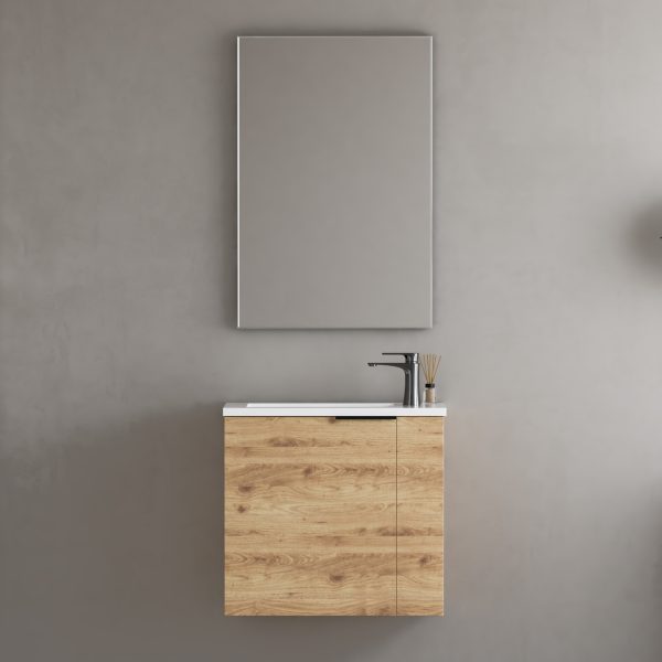 Harlow Wall Vanity, 450 / 550, Oak / White - Image 3