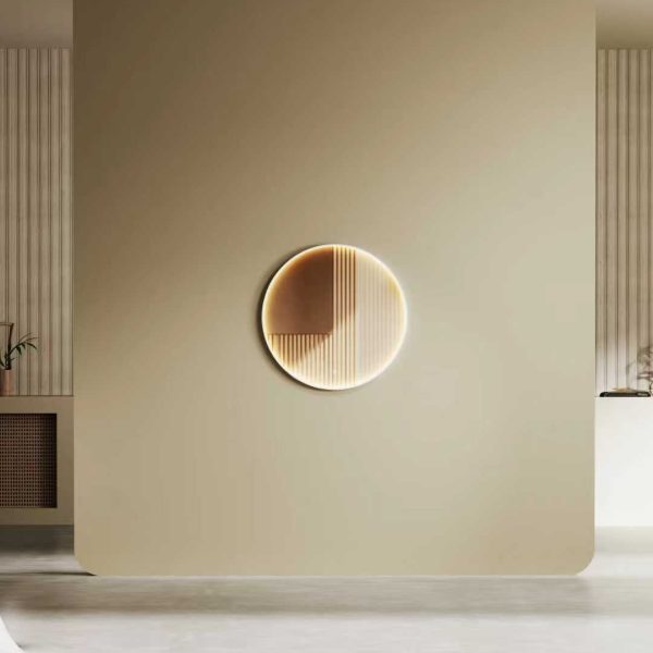Luna LED Mirror - 800x800, Black / White - Image 1