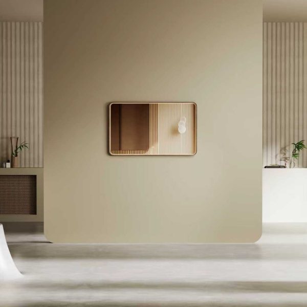 Tara LED Mirror - 900x700, Dark Walnut / Walnut - Image 1