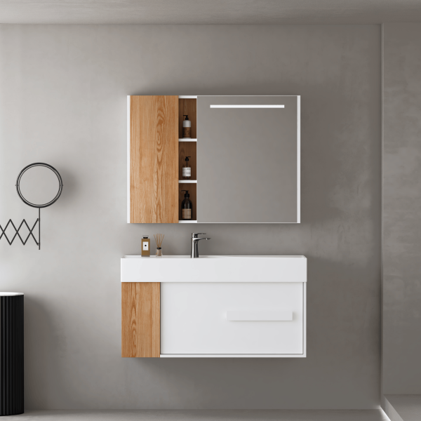 Flint Wall Vanity - 800 / 1000, White - Image 4